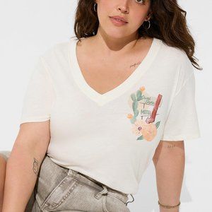 ❤️NWT VINTAGE TORRID TEE DESERT FLORAL PRINT RELAXED FIT VINTAGE 100% COTTON 2X